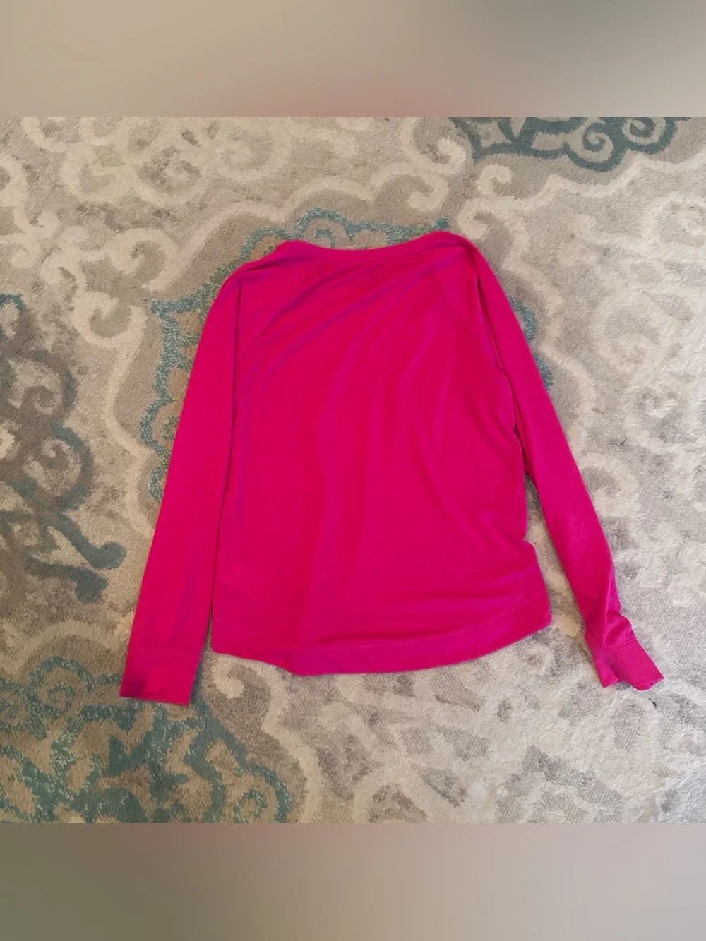 GAP Hot Pink Long-Sleeve Tee with Silver Butterfly Design